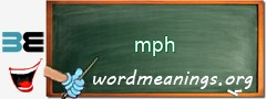 WordMeaning blackboard for mph